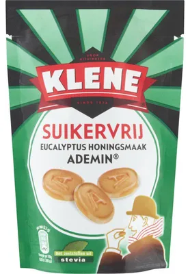 Zdjęcie produktu dla Klene Ademin Suikervrij Licorice 110g – cukierki lukrecjowe bez cukru, intensywny smak
