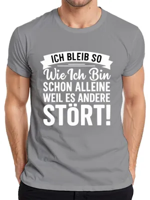 Immagine prodotto di Rimango come sono perché dà fastidio agli altri T-shirt da uomo sfacciatamente sarcastica, grigia, M