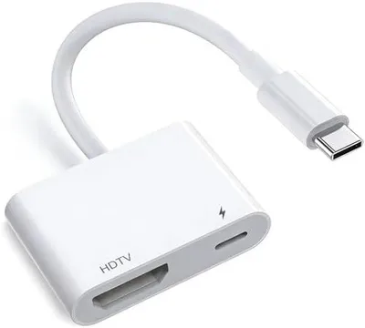 Produktbild von USB-C-auf-HDMI-Adapter, 4K @ 60Hz mit 100 W PD Schnellladung [MFi-], kompatibel mit iPhone 17/16/15 Pro Max, MacBook, iPad Pro und mehr – HDMI auf USB C Kabel für HDTV/Monitor/Projektor