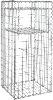 Produktbild von Gabione Gabionen Säule 50x50x120 cm Pfosten eckig Steinkorb Mauer Draht Gitter