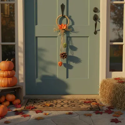 Productafbeelding van Herfstdecoratie - deurkrans - 2 verschillende soorten - 30,5 cm