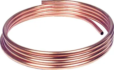 Produktbild von Kupferrohr in Ringen a 25-50 Meter in Größen 6 8 10 15 x 1 mm blank weich : '15x1 mm'