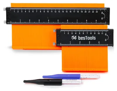 Produktbild von bestTools Konturenlehre 12,5 cm und 25 cm mit Feststeller Profilabnehmer Set