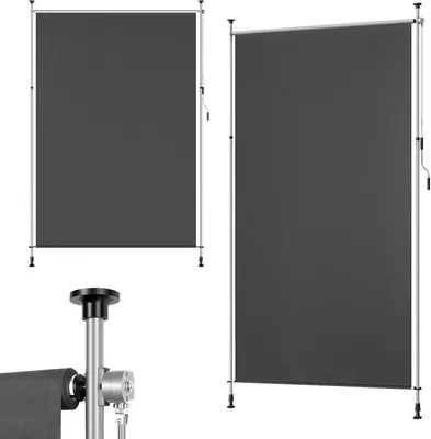 Produktbild von WOLTU Senkrechtmarkise mit Handkurbel, ausziehbare Seitenmarkise, Grau : 200×310 cm Größe: 200×310 cm