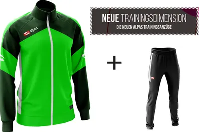 Produktbild von alpas Trainingsanzug  Dynamic Grün Gr. 152 Sportanzug Jogginganzug