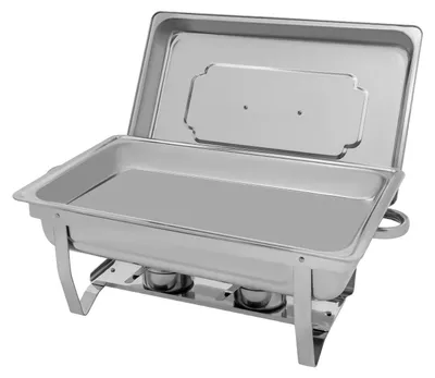 Produktbild von Chafing Dish Buffet Set - 2-teiliges Speisenwärmer Set - Warmhaltebehälter Für Buffet Und Catering