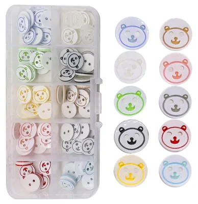 150 bunte Harzknöpfe, 12,5 mm, für Basteln und Nähen
