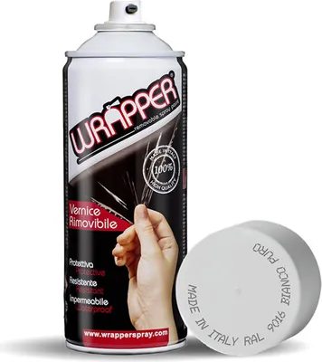Image de Peinture amovible Spray Wrapper blanc pur mat teinté RAL 9016