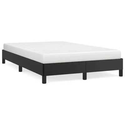 Zdjęcie produktu dla Rama łóżka, czarna, 120x200 cm, obita sztuczną skórą