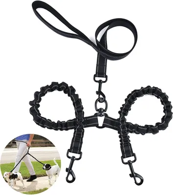 Produktbild von Doppelleine Hundeleine FüR 2 Hunde Trainingsleine Hund Verstellbar Hundeleine Elastisch Reflektierende Nylon Hundeleine Zum Gehen Trainieren Joggen