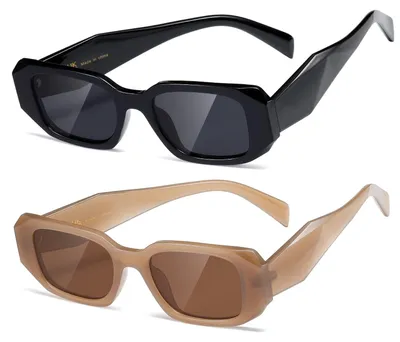 Produktbild von Retro Sonnenbrille mit Clip-On und Braunen Gläsern