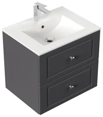 Produktbild von Badmöbel Firenze 60 Cottage SoftClose anthrazit : Anthrazit Varianten: Anthrazit
