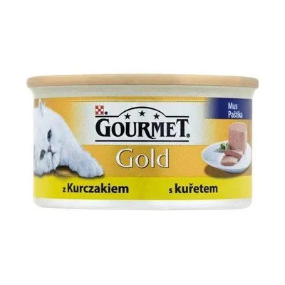Produktbild von PURINA Gourmet Gold Mousse mit Huhn – Nassfutter für Katzen – 85 g