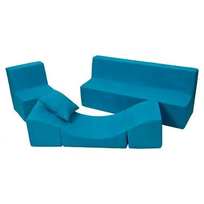 Produktbild von Kindermöbel-Set: Sessel + Sofa + blauer Liegestuhl