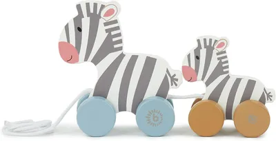 Obrázok produktu pre Drevená hračka – zebra – ťavná hračka – drevená hračka pre bábätká od 1 roka – drevená ťavná hračka pre deti od 1 roka, vhodná ako darček
