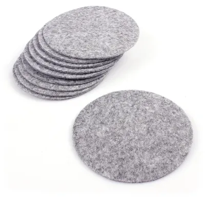 Filz-Glasuntersetzer, 10 Stück, rund, 10 cm Ø, modern
