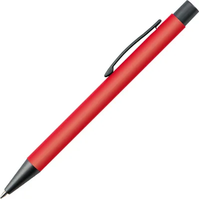Produktbild von 10 Kugelschreiber / mit Clip aus Metall / Farbe: rot