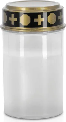 Produktbild von LED Grablicht weiß gold flackernd Höhe 12 cm Trauerlicht Gedenklicht