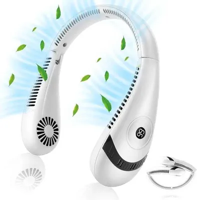 Zdjęcie produktu dla Przenośny wentylator zasilany przez USB, 5000 mAh, składany, 3 prędkości, do kuchni ogrodowych, biur i na kemping.