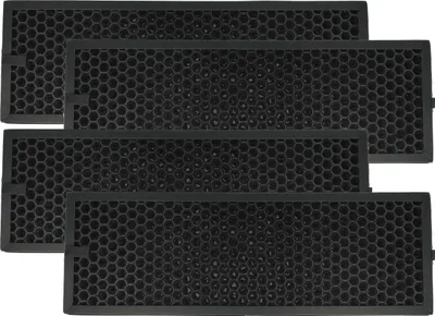 Produktbild von vhbw 4x Aktivkohlefilter kompatibel mit Braun Scan & Clean BFD104BE, Scan & Clean BFD104BE2 Luftreiniger - Luftfilter Schwarz