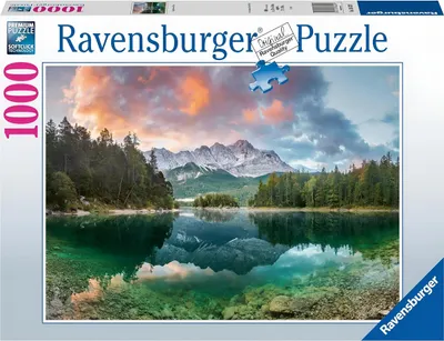 Produktbild von Zugspitze am Eibsee - Puzzle für Erwachsene und Kinder ab 14 Jahren, Puzzle mit Landschafts-Motiv