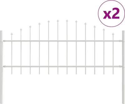Immagine prodotto di vidaXL Recinzione da giardino Woerden, 2 pezzi, bianco