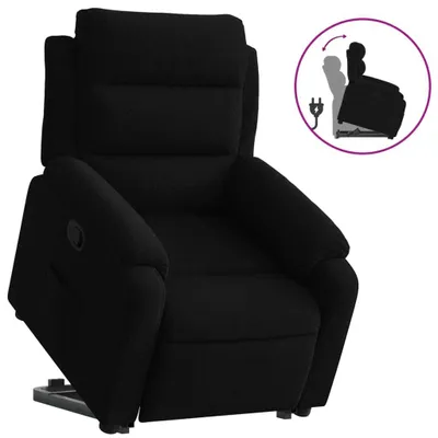Produktbild von Relaxsessel mit Aufstehhilfe Schwarz Samt