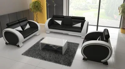 Produktbild von Ledersofa Sofa + USB Sofa 3 Sitzer Relaxcouch mit Barfunktion Designer Garnitur