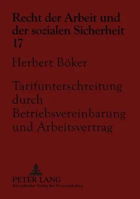 Produktbild von Tarifunterschreitung durch Betriebsvereinbarung und Arbeitsvertrag