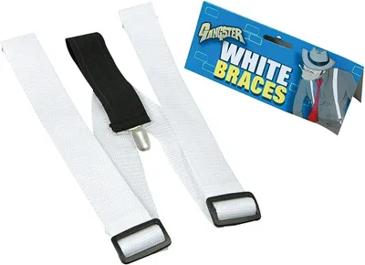 Immagine prodotto di Bristol Novelty bretelle unisex per adulti tinta unita BN229 (taglia unica) (bianco)