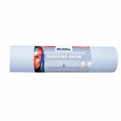 Produktbild von Relius Raufaser Tapete Raufasertapete grob 0,75 m x 125 m - Raufasertapete grober Struktur in 3-lagiger Profi-Plus-Qualität