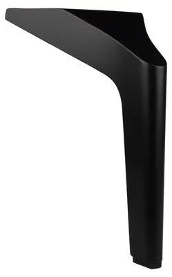 Zdjęcie produktu dla Noga Meblowa Czarna Nózka Metalowa Do Szafki Łóżka Mebli Loft Skośna 18 Cm
