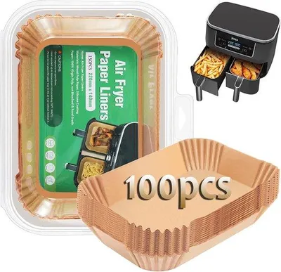 Obrázek produktu pro Papír do fritézy, 100 kusů, 22 cm, papír do fritézy, kuchyňské doplňky