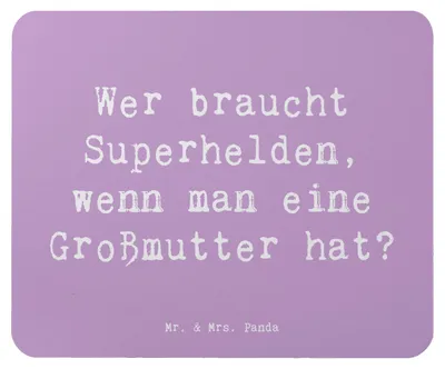 Produktbild von Mr. & Mrs. Panda Mauspad Spruch Großmutter Liebe - Lavendeltraum - Geschenk, laptop, Freude, Geburtstage, Mouse Pad, handgefertigt, Weihnachten, Fürsorge, Familie, für