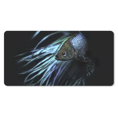 Produktbild von MuchoWow® Mauspad Mousepad Fisch - Schwanz - Schwarz 60x30 cm - Mousepads - Maus Mat - Pad - Mausunterlage - Nachhaltig