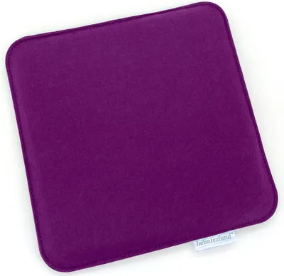 Produktbild von heimtexland ® Sitzkissen Set Filz Stuhlkissen Stuhlauflage Filzkissen Stuhl Polster Kissen Typ631 2er Set 35 x 35 cm Eckig Lila