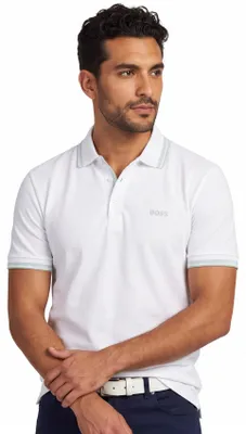 Produktbild von Boss Green Paddy Poloshirt 3 Knöpfe weiß