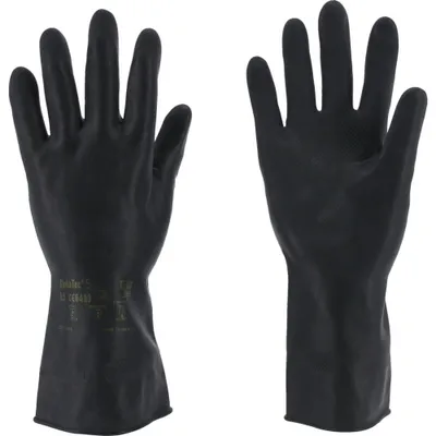 Image de Gants de protection contre les produits chimiques Ansell en latex naturel | CHEMIK.SCHUTZH.NATURLATEX 8,5