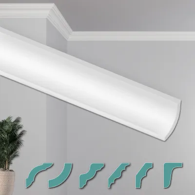 Produktbild von HEXIMO Deckenleisten modern XPS Styropor weiß, 2 Meter Stuckleisten Styroporleisten Zierleisten Stuck Eckleisten (30 Meter Deckenleisten ZG19)