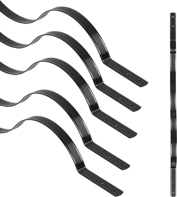 Zdjęcie produktu dla 50 sztuk aluminiowych prętów balustradowych – do tarasów i schodów – wygięte – 81,9 x 2,54 x 0,254 cm – żółte