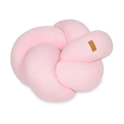 Image de Coussin décoratif rose clair tressé