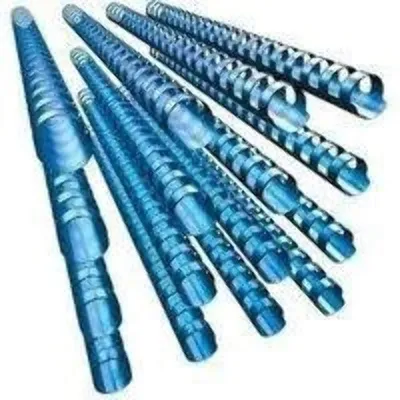 Immagine prodotto di GBC, 334676, Rilegatura in plastica per quaderni AA8 (21 anelli, 45 fogli, formato A4, 8 mm), confezione da 100 pezzi, colore blu