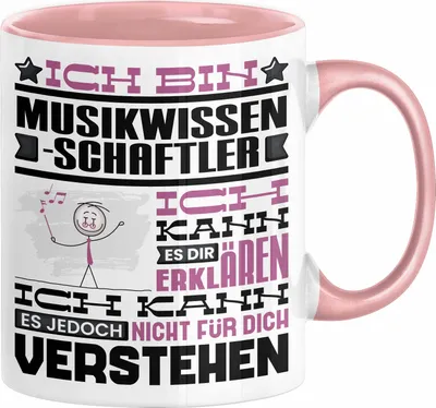 Produktbild von Musikwissenschaftler Geschenk Tasse Lustige Geschenkdiee für einen Musikwissenschaftler Geburtstag Ich Bin Musikwissenschaftler Ich Kann Es Dir Erklären Aber Nicht Für Dich Verstehen (Rosa)