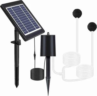 Zdjęcie produktu dla Zasilana energią słoneczną pompa do oczka wodnego, wodoodporna IP65, 6 V 4 W, 3 tryby - solarna pompa tlenowa do oczek wodnych