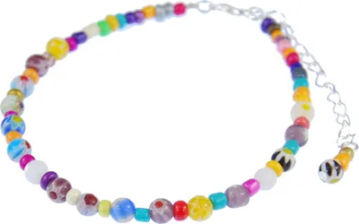 Produktbild von Perle Fußkettchen Fußkette Miniblings Band Kette Strand Sommer bunte Perlen