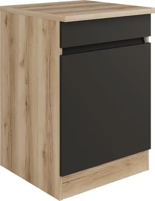 Produktbild von Küchen Spülenunterschrank mit Arbeitsplatte Noah SP606-0+ in anthrazit 60 cm breit