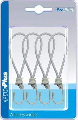 Produktbild von Zeltspanner elastisch weiß mit Haken 4 Stück im Blister