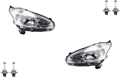 Produktbild von Scheinwerfer passend für Peugeot 208 12 - 15 mit H7 H7 Satz Links Rechts 9802221880 9802221280 Johns