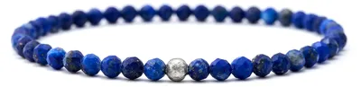 Produktbild von BERGERLIN Naturstein Armband Damen Herren, echtes Edelstein Perlenarmband