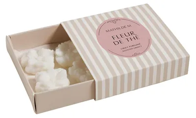 Duftwachs-Schmelzdekoset, 4 Stück, Teeblüte, 100% Mineralwachs